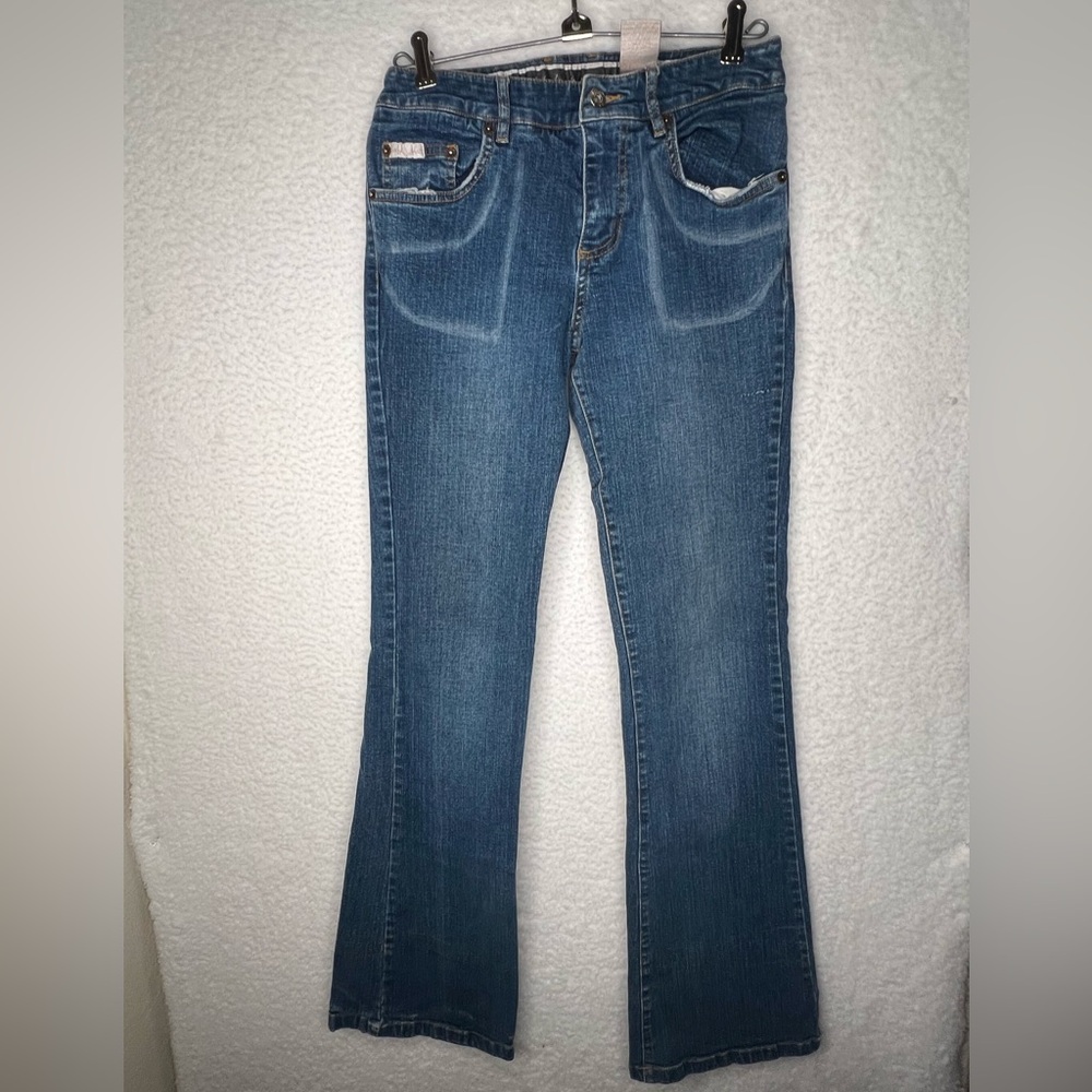 Baby Phat Women's Mid-Rise Bootcut Denim Jeans Sz 3 Y2K Streetwear Vintage Retro